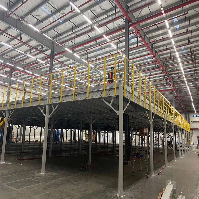 重庆制造车间钢平台 工业钢结构平台整体实景