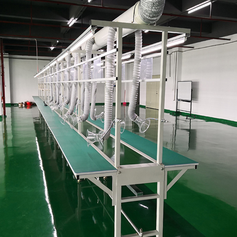 重庆车间流水线工作台定制带灯架双面操作台厂家