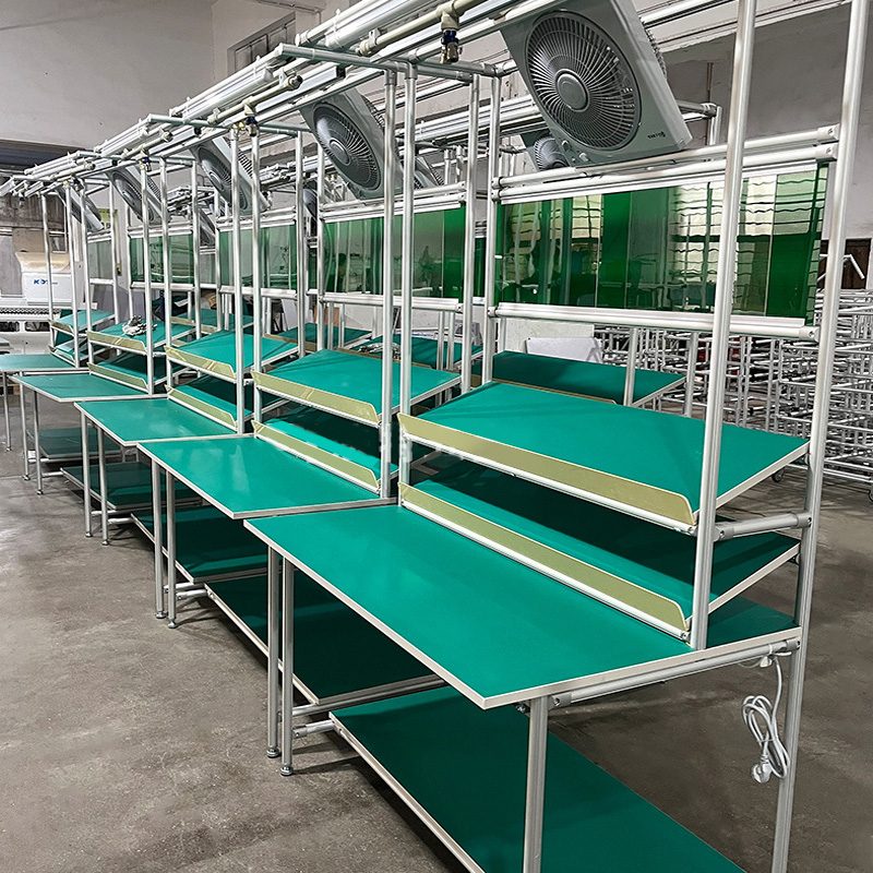 精益管工作台 多功能线棒工作台 车间物料检验操作台 浙江双彬